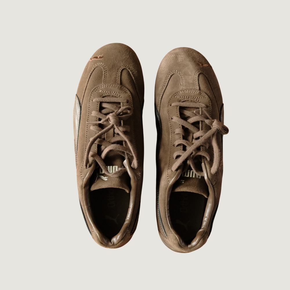 PUMA Speedcat Lux Sneakers Brown Suede Low Profile Motorsport 9.5 408718-01